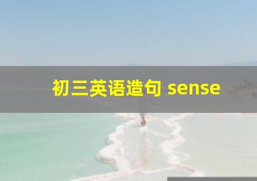 初三英语造句 sense